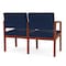 Lesro 2 Seat Tandem Seating W/ No Center Arm, 44 in W 26 in L 31.5 in H, Lenox Series LW2101 - alternate 2